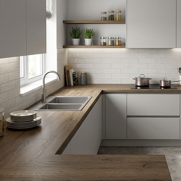 Pircher TOP Cucina Rovere TEXAS Idrorepellente MM38X600X3050 - PIRCHER OBERLAND - Immagine 2